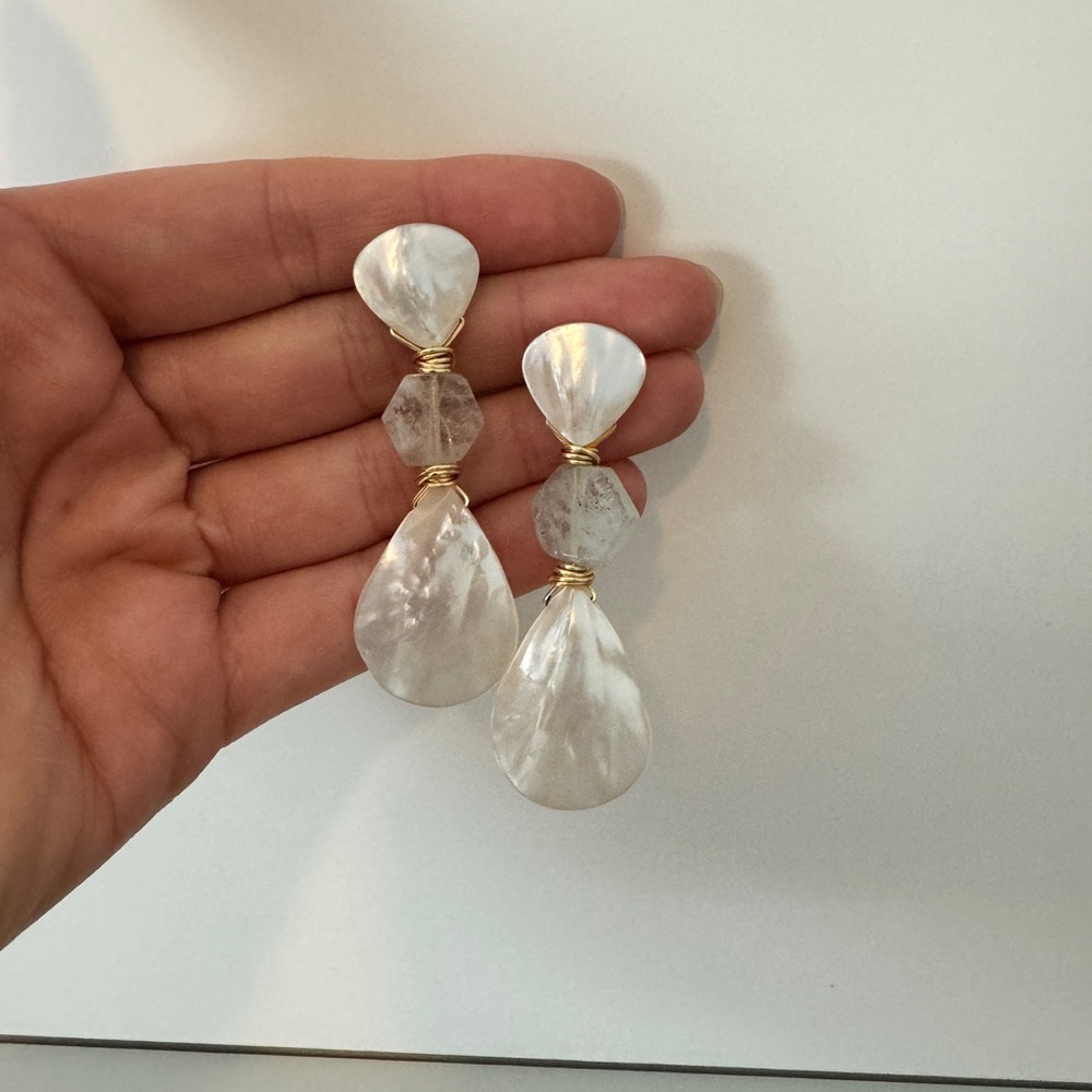 Mother of pearl drop earrings